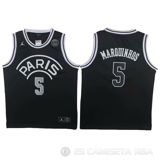 Camiseta Marquinhos #5 AJ x PSG Negro - Haga un click en la imagen para cerrar